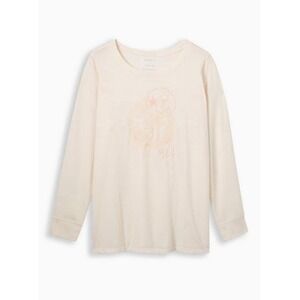 NWT Torrid Smiley Doodles Classic Jersey Crew Neck Long Sleeve Embroidery Tee 4X